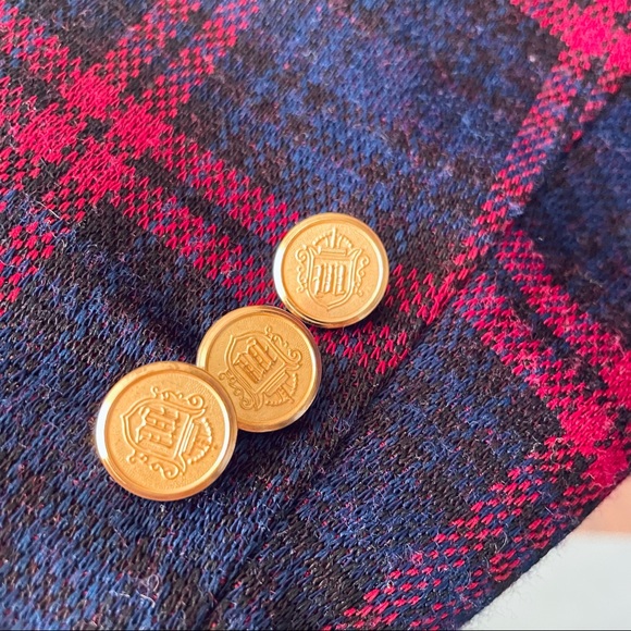 VTG Cricket Lane Tartan Plaid Blazer - Picture 9 of 9